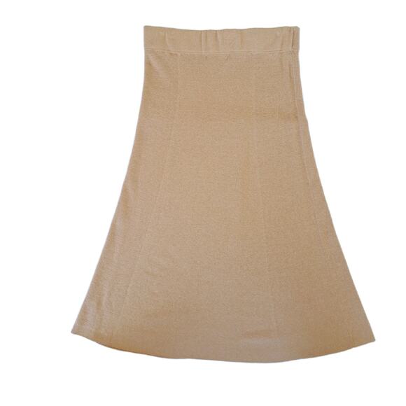 Banana Republic A-line Sweater Knit Midi Skirt Size Medium Camel Tan - Picture 3 of 6
